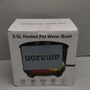 5.5L Heated Water Bowl, 1.45Gal Large Heated Dog Bowls for Outside, Outdoor Winter Waterproof Heat Pet Water Bowl with Chew Resistant Power Cord & LED Neon for Dog/Cat/Chicken/Duck/Rabbit