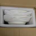 Artena Pasta Bowls 20oz, Large Salad Serving Bowls, 10 inch White Soup Bowls, Porcelain Pasta Bowls Set of 4, Rimmed Deep Pasta Plates, Wide and Shallow Bowls for Dinner, Microwave Dishwasher Safe