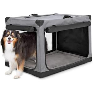 EveryYay by Petco Essentials Portable Canvas Dark Grey Dog Crate, 36" L X 24" W X 23" H
