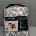 LUX Dcor Reversible 4pc Twin Comforter Set, Printed Bedding Set, All-in-One Bed in a Bag, Includes 1 Comforter, 1 Pillow Sham, 1 Decor Pillow & 1 Bed Skirt (Quatrefoil Grey,Twin)