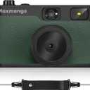 Maxmango D53 Vintage Digital Camera - Retro Digital Camera 12MP Screenless Vintage Camera Disposable Camera Replacement Includes 8GB SD Card Green