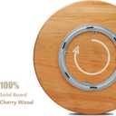 24 inches Cherry Wood Lazy Susan Organizer, Solid Wooden Round Turntable, Rotating Tray for Table Top/Counter Top