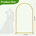 7.2FT Metal Wedding Arch Backdrop Stand,Stable Balloon Arch Frame for Wedding Ceremony Birthday Party Baby Shower Graduation Anniversary Floral Decoration,Gold