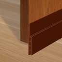 Adhesive Backed Door Draft Stopper  Silicone Under Door Sweep for Interior & Exterior Doors, Noise & Air Insulation, Self Stick Weather Stripping Door Seal, 2" W x 39" L (Brown) by Randall Mfg