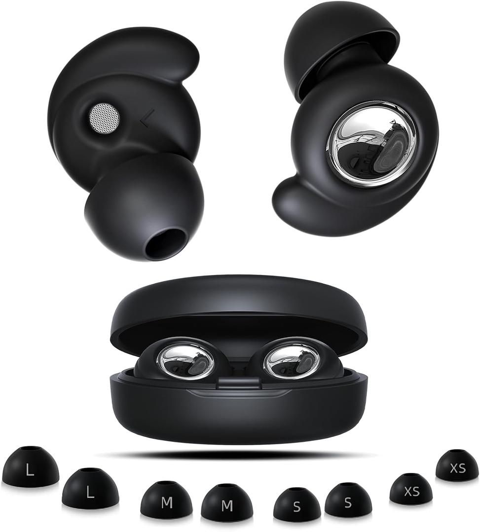 3 x Noise Cancelling Ear Plugs for Sleeping, Reusable 45db Ear Plugs for Noise Reduction, Hearing Protection Earbuds with 8 Ear Tips, Washable Silicone Earplugs for Concert, Travel and Work