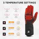 DAY WOLF Heated Glove Liners Electric Gloves for Men Women Rechargeable Battery Hand Warmer for Winter Sports Snow Biking Riding Cycling Hunting (X-Large-XX-Large)