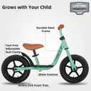 JOYSTAR 12" Toddler Balance Bike for Girls & Boys, Ages 18 Months to 5 Years, Kids Push Bike with Footrest & Adjustable Seat Height, First Birthday Gifts for 2-5 Boys Girls