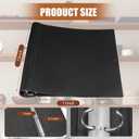 Teling 1 Pcs Leather 3 Ring Binder Holds 8.5 x 11 Inch Paper Binder Organizer Vintage Faux Leather Portfolio Folder Planner for Office Home Document Photo Diary Supplies (Black)