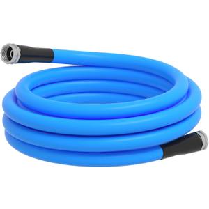 KORVOS 25FT RV Fresh Water Hose,No Kinking Premium Drinking Water Hose,Garden Lead-In Hose 5/8 In, Heavy Duty, Lightweight, Drinking Water Safe