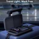 Samsers Foldable Keyboard and Mouse, Folding Bluetooth Keyboard Mouse Combo with Backlight, 2.4G + BT5.0 x 2, Full-Size Travel Keyboard & Portable Wireless Mouse for Windows/Android/iOS/Mac OS, Black (Elegant Black - Backlit)