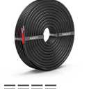 NAOEVO 12 Gauge Wire 2 Conductor Electrical Wire, 12 AWG Stranded PVC Cord, 12V Low Voltage/Tinned Copper/Flexible Cable for Automotive Wiring, Lamp Cord, Marine Cable (15FT)