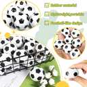 Xeehwb 60 Pcs Bouncy Balls,Soccer Bouncing Balls,High Bouncing Rubber Soccer Ball for Stress Relief,Multi-Item Party Favor Packs,Classroom Prizes,Ball Games,Stocking Stuffers(27mm)