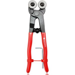 Glass Tile Nippers - Heavy Duty Wheeled Glass Mosaic Nipper & Hd Ceramic Tile Nipper, Tile Cutter Pliers Soft-grip Handle - Shapping Plier, Nipper Cutting Tools (7 Inch Wheeled Glass Mosaic Nipper)