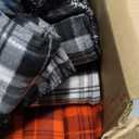 Preboun 24 Pack Bulk Christmas Soft Fleece Blankets 50 x 60 Inch Bulk Warm Lightweight Fleece Throw Blankets for Pet Bed Sofa Couch Office Wedding Gifts Travel (Striped Plaid)