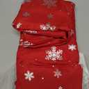 LUSHVIDA Christmas Tablecloth Rectangle - 60x102 inch Snowflakes Foil Print Pattern Washable Wrinkle Resistant Holiday Tablecloths for Christmas Family Gathering, Dining Room Table 130GSM