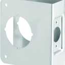 Prime-Line MP9553 Stainless Steel Single Bore Hole Lock and Door Reinforcement Plate for 1-3/4 in. Thick Doors, Stainless Steel Finish (Single Pack) (Silver)