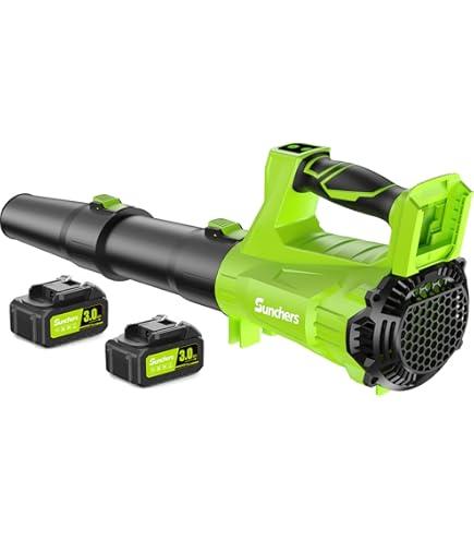 LEAPUL Leaf Blower Cordless, 21V Electric Leaf Blower with 22.0Ah Batteries & 1 Fast Charger, Lightweight Battery Powered Blower for Lawn Care, Patio Cleaning