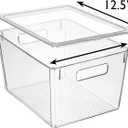 ClearSpace Plastic Storage Bins with Lids X-Large Perfect Kitchen Organization, Desk Organizer or Pantry Storage Desktop Organizer, Pantry Organization and Storage Bins, Cabinet Organizers