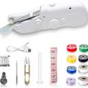 Handheld Sewing Machine, Portable Mini Sewing Machines for Beginners, Quick Stitching with Accessory Kit, Electric Sewing Machine for DIY Projects at Home or Travel