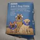 BARKLESS Dog Cone, Inflatable Dog Cone After Surgery for Breeds, Soft Surgery Collar with Enhanced Anti-Licking Guard Shield for Pets, Patented Protective Donut Collar, Coffee, Medium