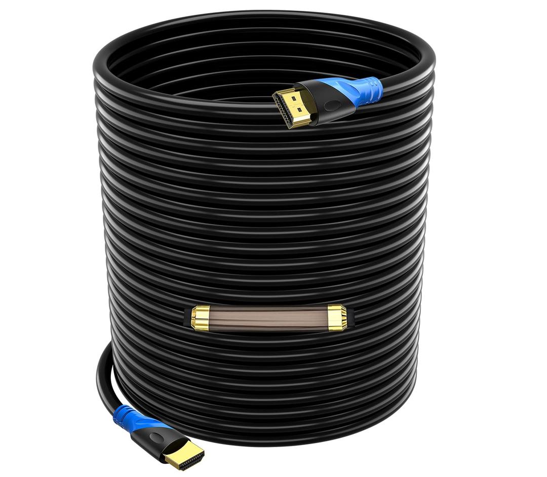 4K HDMI 100 FT Cable (HDMI 2.0,18Gbps) Ultra High Speed Gold Plated Connectors,Ethernet HDMI Cord, 4K@60HZ 2K 1080P 3D ARC Compatible with UHD TV Monitor Laptop Xbox PS4/PS5 ect(30m)