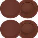 uxcell 4 Pack Stool Covers Round, 16-18 Inch Bar Stool Covers Washable Dustproof Slipcover Seat Cushion with Elastic No Sponge Pad for Bar Kitchen Living Room Decor, Light Brown