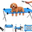 Dog Grooming Hammock with Foldable Stand Pet Bathing Harness Washing Station for Dogs and Cats