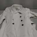 Allegra K Women's Winter Overcoat Turn Down Collar Belted Double Breasted Long Coat M