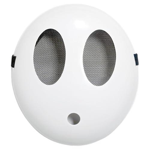 Halloween Party White Shy Guy Mask Girl Halloween Mask Ghost Face Mask Full Face Mask Costume Cosplay Prop Accessories Shy Guy Costume Men's Game Mask Shy Guy