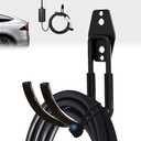 EV Charger Holder Wall Mount | Heavy-Duty J-Hook for EV Charger Cable Retractor, Durable Steel Hook for Indoor/Outdoor Use, Electric Vehicle Charger Cord Organizer Accessory