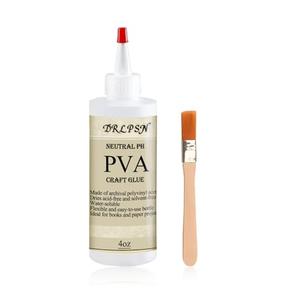 DRLPSN PVA Glue Book Binding, PH Neutral PVA Adhesive, Professional-Grade Strength Acid-Free Book Glue, Dries Clear & Remains Flexible, Used for Book Repair, Framing & Crafts | Safe for Paper (4 oz)