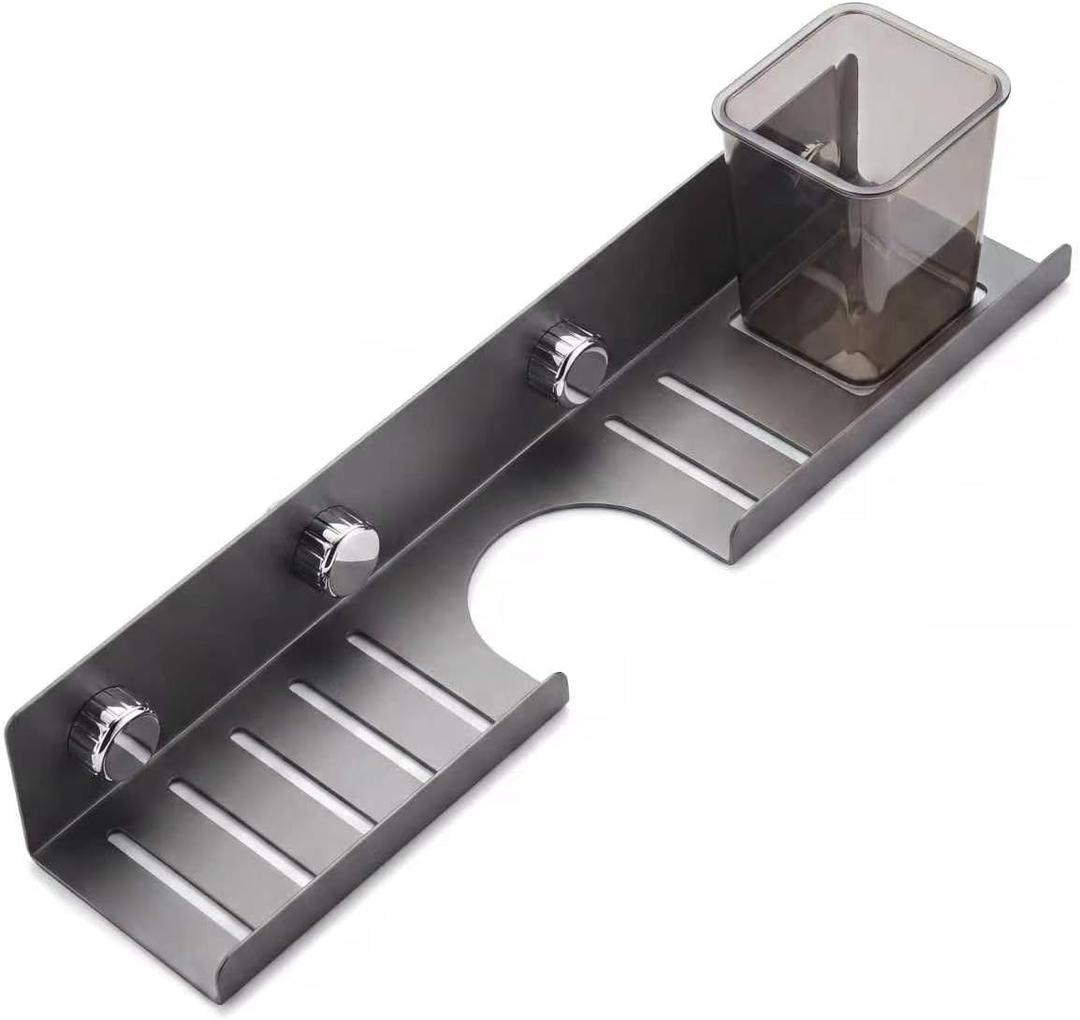 Vertical faucet storage rack, gun‑gray, 19.69" / 50 cm