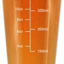 Mixing Glass Measuring Cup - Pint Glass for Bar - Engraved Measurement Lines for Cocktails & Portion Control - Ounces and Metric - 16 oz Glasses (Set of 1)