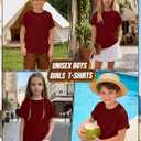 Boys Shirts Short Sleeve Summer Tops Kids Crew Neck Loose Casual Basic Tees for Boys 5-14 Years