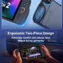 STARTRC GAMES Hard Protecitve Case for Nintendo Switch 2, TPU Split and Ergonomic Grip Cover for JoyCon, Dockable Anti-Scratch Hard Back Shell, Matte Black