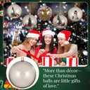 Jenaai 12 Pack Clear Plastic Fillable Ornament Balls 3.15 Inch/80mm DIY Christmas Baubles Transparent Hanging Ornaments for Tree Decorations Holiday Wedding Home Favors Party Decor Gifts(Black)