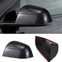 Compatible with Tesla Model Y Side Mirror Cover Caps 2021-2026 (Incl. Juniper),2-Piece Aerodynamic Wind Blade Cover Set,Easy Install & Anti-Scratch Protector(Carbon Fiber Style)