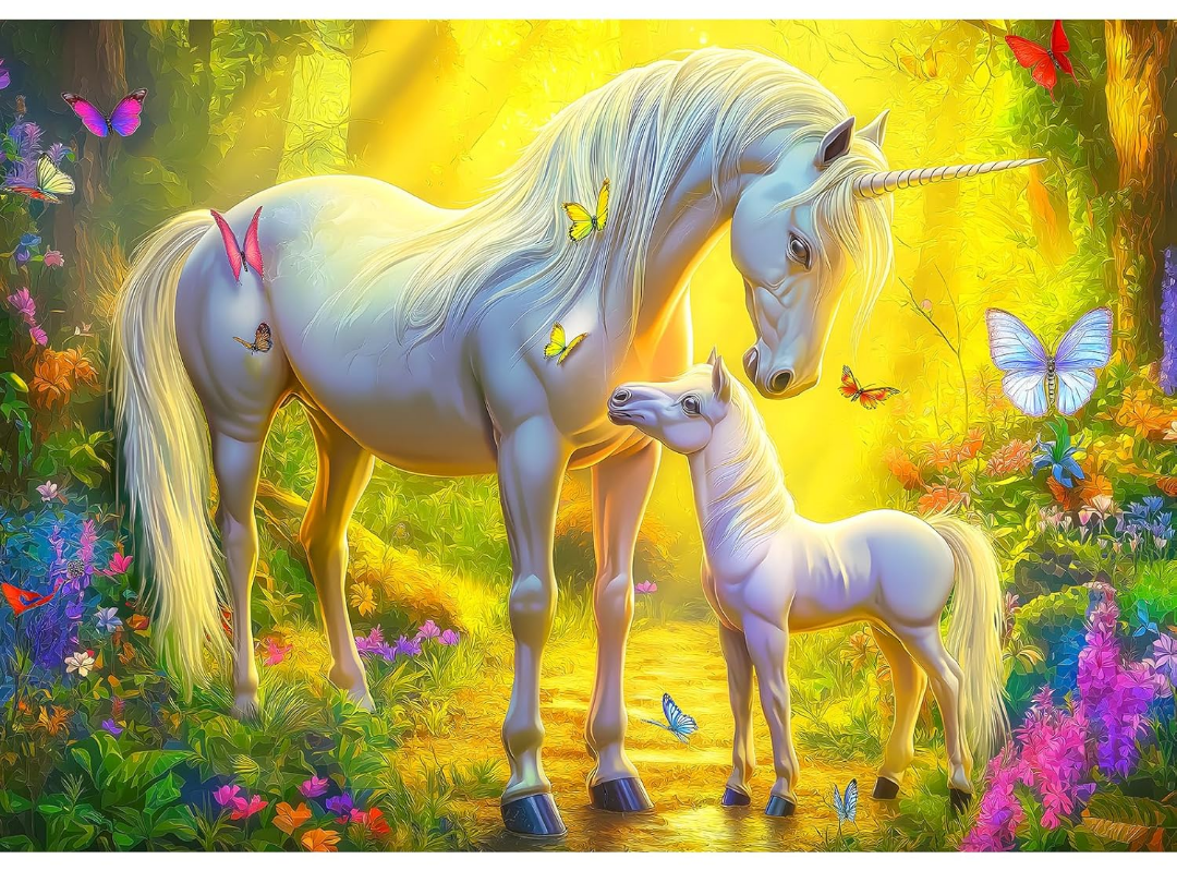 200 Piece Puzzles for Kids Ages 4-6,Unicorn Toys for Girls Age 3-5,Unicorn Puzzles for Girls 4-6-8, Floor Puzzle for Kids Gift Party Games Family Birthdays Christmas, Puzzle Size 19 x 13 in 2 Pack