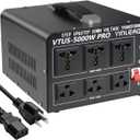 Yinleader 5000W PRO Voltage Transformer Converter Step Up/Down AC 110V/120V to 220V/240V or 220V/240V to 110V/120V Power Converter w/US Standard Power Cord,Circuit Breaker Protection