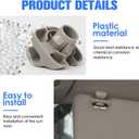 4 Pcs Sun Visor Clip Replacement Compatible with Honda Accord, Sunvisor Inner Clips for Civic CR-V Odyssey Ridgeline Element Pilot Acura TSX RSX, OEM #88217S01A01ZA 88217S04003ZA (Light Gray)