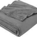 Hansleep Fleece Blanket Twin Size Grey, Soft Cozy Twin Blanket, Fuzzy Flannel Blanket for Bed, Sofa, Couch, Travel, Camping, 60 x 80 Inches