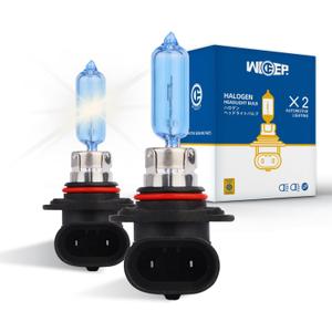 HB3/9005 Halogen Headlight Bulbs, Standard DC 12V 65W High/Low Beam, 5000K White Car Headlight Replacement Bulbs, Pack of 2