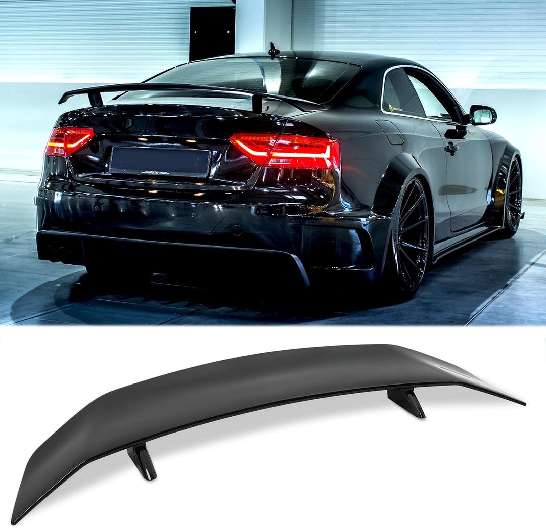JMTBNO 47 Inch GT Rear Spoiler, Universal GT Style Wing Spoiler Trunk Spoiler Compatible with Chevy Corvette Camaro Nissan Lexus Ford Mustang Hyundai Elantra Honda Civic Nissan Toyota Mazda