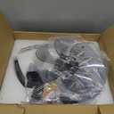 Ceiling Fans with Lights and Remote, Crystal-Edged Modern Flush Mount LED Fan Light, 6 Wind Speeds Low Profile Fandelier Ceiling Fan with Light for Bedroom, 3000-6500K Dimmable (19.7" White)