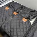 REEVAA Dog Car Seat Cover for Back Seat, Hard Bottom Dog Hammock, Pet Bed Extender for 2-4 Large/Medium Dogs, Ruff Waterproof Seat Protector, Rover Universal L Size for SUV Medium Truck, Black+Orange
