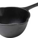 Victoria 0.5-Quart Cast Iron Saucepan, Small Cast Iron Melting Pot Seasoned with Flaxseed Oil, Made in Colombia, Black
