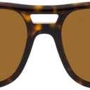 Emporio Armani Men's Ea4197f Low Bridge Fit Rectangular Sunglasses (Havana/Brown Polarized)