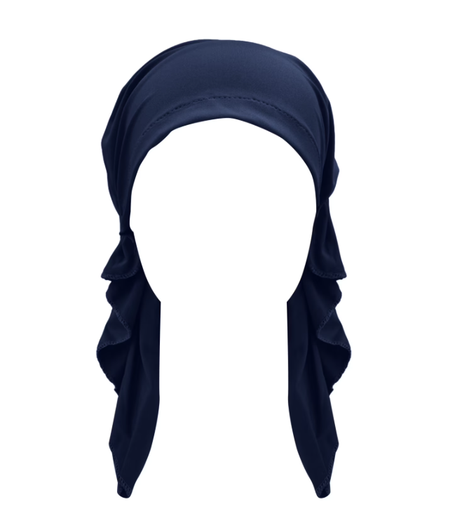 Mifelio Hijab Undercap Head Hat Cap Ethnic Pre Tied Braid Hair Cover Wrap Turban Headwear Hat Baseball Cap Hats for Women Navy One Size Navy