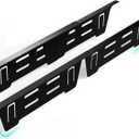 Stove Gap Covers Stainless Steel, Stove Gap Filler, Range Trim Kit for Stove, Counter and Oven, Easy Clean with Heat Resistant, Retractable from 13.8" to 27.5", Width 0.79", Black, 2Pcs