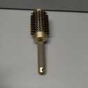 AIMIKE Round Hair Brush, Nano Thermal Ceramic & Ionic Tech, 2.1 Inch Barrel with Boar Bristles for Enhanced Texture, Golden, Hair Drying, Styling, Curling and Shine + 4 Free Clips